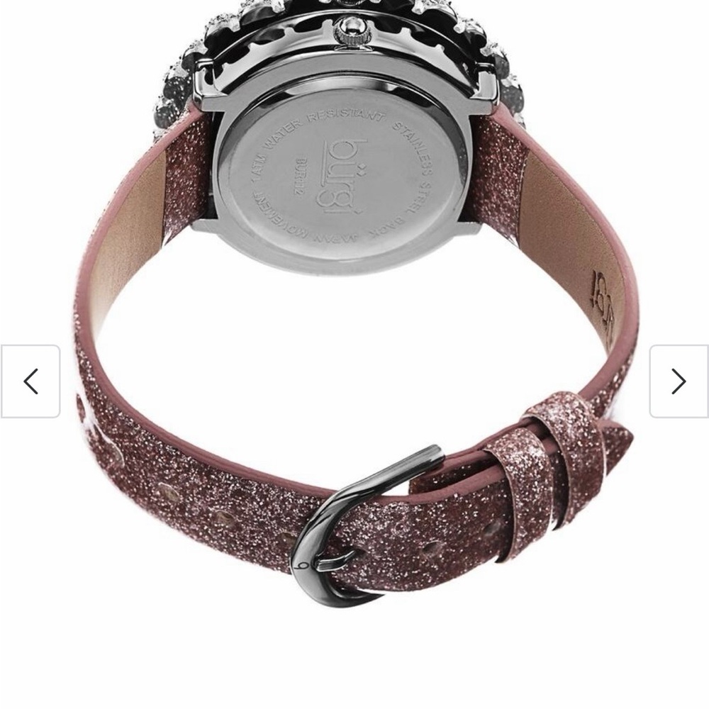 NWOT Burgi Silver and Pink Sparkle Unique Watch • Burning Man Sparkle Watch - Picture 4 of 8